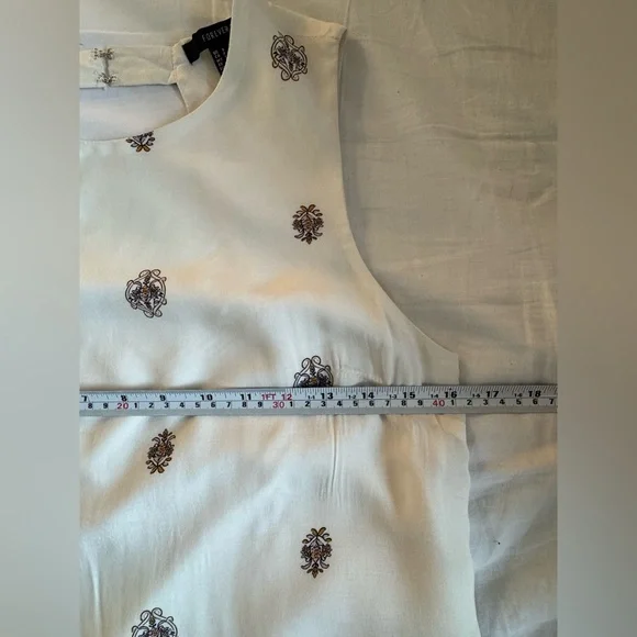 Forever 21 Off White Sleeveless A-Line Sundress - Picture 7 of 13